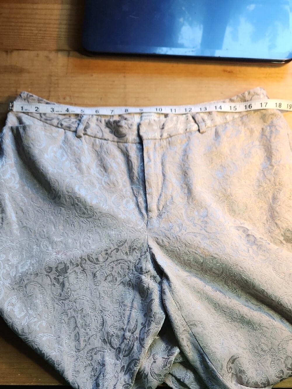 Coldwater Creek Light Lavender Jacquard Slacks, Sz 14 - Picture 7 of 14